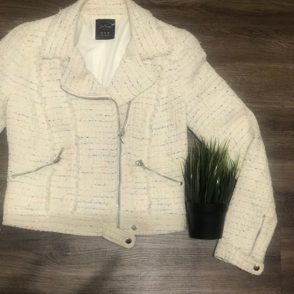 Zara Trafuluc Moto Style Tweed Jacket - Picture 3 of 8